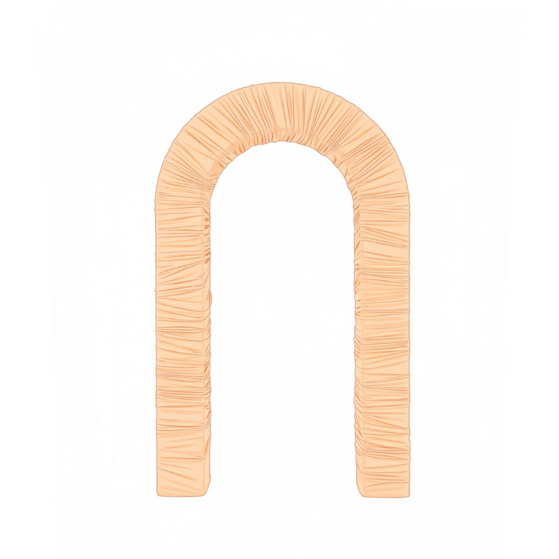 4.3x7ft 3D Dual-Tube Ruched Fabric Cover Arch Stand for Event Decor-ubackdrop