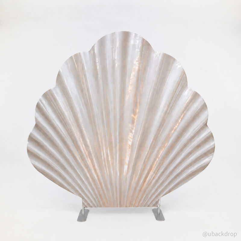 9.7x9ft Seashell-Shaped Metal Backdrop Stand for Mermaid & Under the Sea Party Decor
