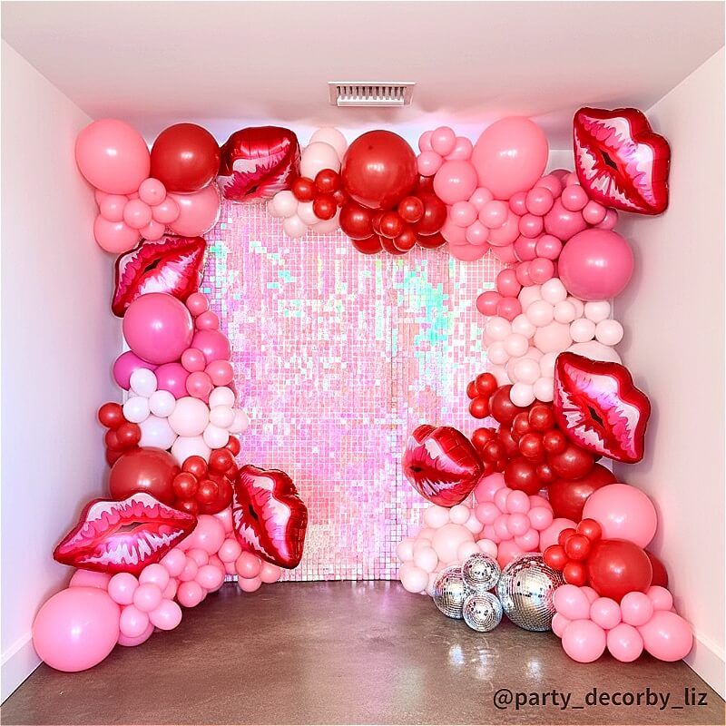 Gradient Pink Shimmer Wall Panels, Easy Setup Party Decorations-ubackdrop