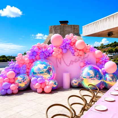 Rainbow Color Inflatable Mirror Ball Reusable Big Bubble Balloon-ubackdrop
