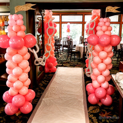 9.8ft Adjustable Balloon Column Stands Pair for Events-ubackdrop