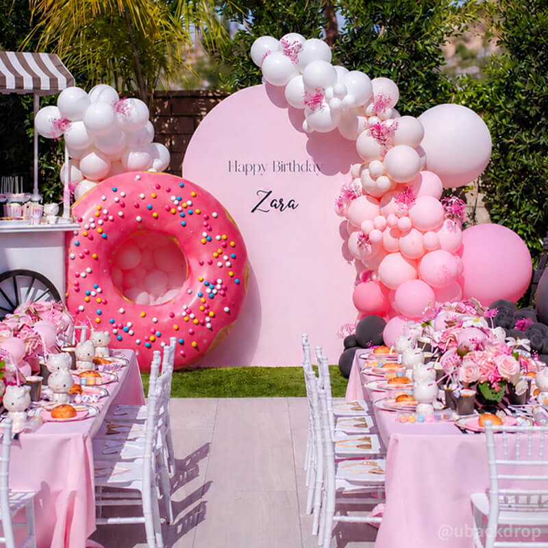 6.5ft Luxury Double Round Concentric Circle Backdrop Stand for Events-ubackdrop