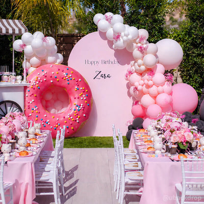 6.5ft Luxury Double Round Concentric Circle Backdrop Stand for Events-ubackdrop