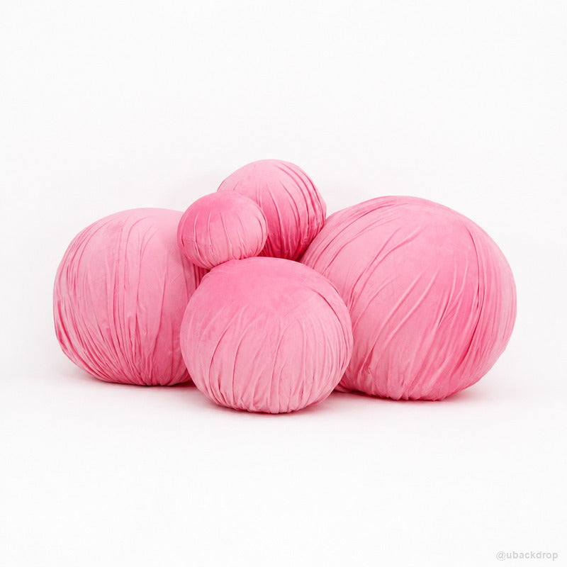 Pink fabric ball prop set wedding party photo decor