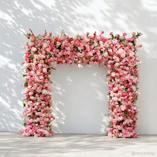 pink-floral-arch-stand-backdrop-for-wedding-party-event