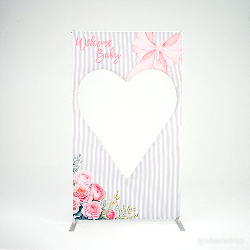4x7ft Cutout Heart Backdrop Stand for Wedding Parties & Romantic