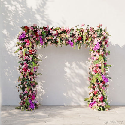 pink-green-floral-arch-stand-backdrop-for-wedding-party-event