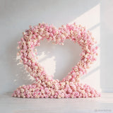Pink Rose Heart Shaped Flower Wall Wedding Decoration