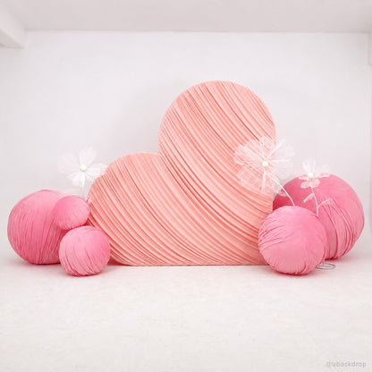 Pink heart party stand paper ball wedding photo backdrop