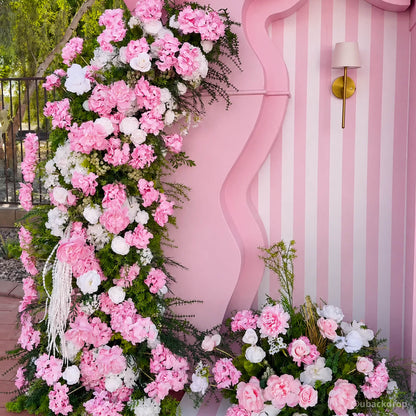 100PCS Artificial Pink Hydrangea Flower Pack for Wedding, Party & Event Decoration-ubackdrop