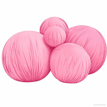 Pink inflatable ball set party event decoration display