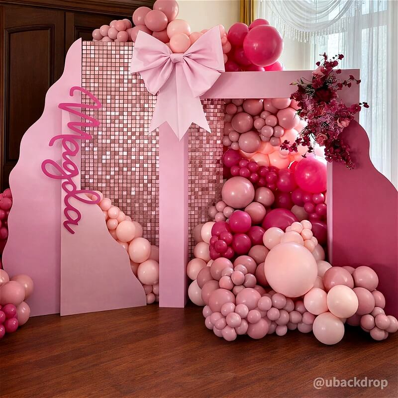 6.5x7.5ft 3D Double-Tube Rectangular Arch Backdrop Stand for Party & Event Decoration-ubackdrop