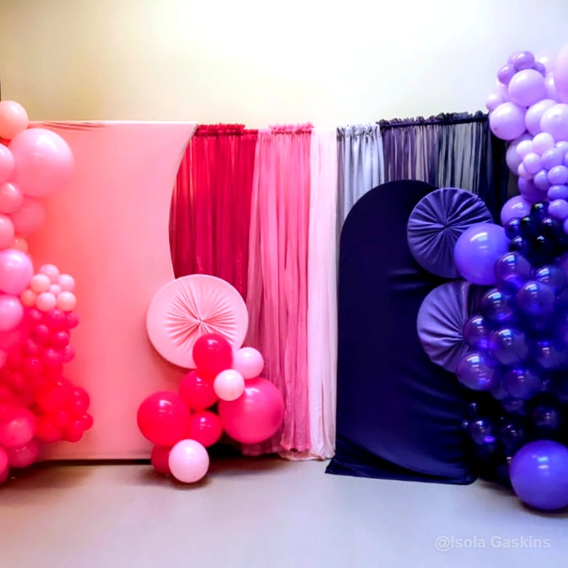 4x7ft Half Vase Backdrop Metal Frame Stand for Birthday Event Decoration