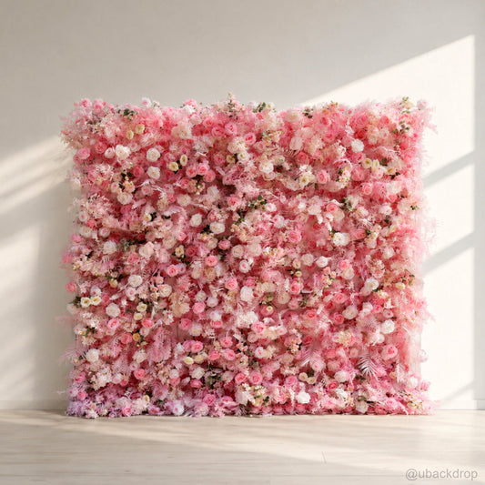 pink-rose-flower-wall-backdrop-for-wedding-party-event