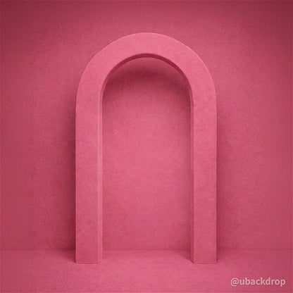 4.3x7ft 3D Dual-Tube Ruched Fabric Cover Arch Stand for Event Decor-ubackdrop