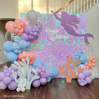 Pink Mermaid Shimmer Wall Panels – Easy Setup Wedding/Event/Theme Party Decorations