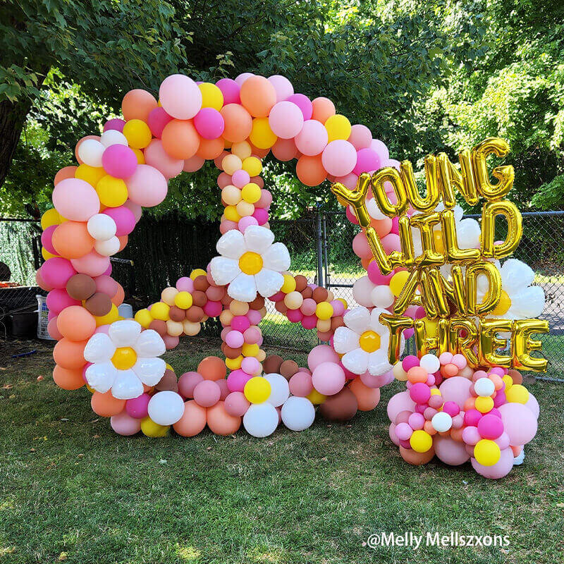Party & Hoop Balloon Circle Loop Flower Arch Photo Booth Backdrop Stand Round Backdrop-ubackdrop