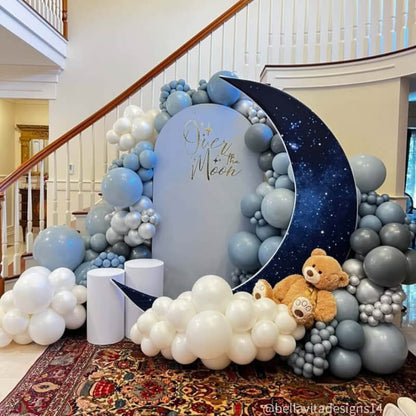 6.5ft Portable Crescent Moon Shape Stand for Baby Showers & Birthday & Wedding Events-ubackdrop