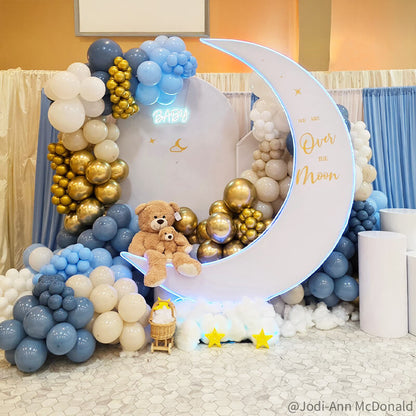 6.5ft Portable Crescent Moon Shape Stand for Baby Showers & Birthday & Wedding Events-ubackdrop