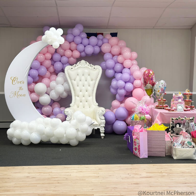 6.5ft Portable Crescent Moon Shape Stand for Baby Showers & Birthday & Wedding Events-ubackdrop