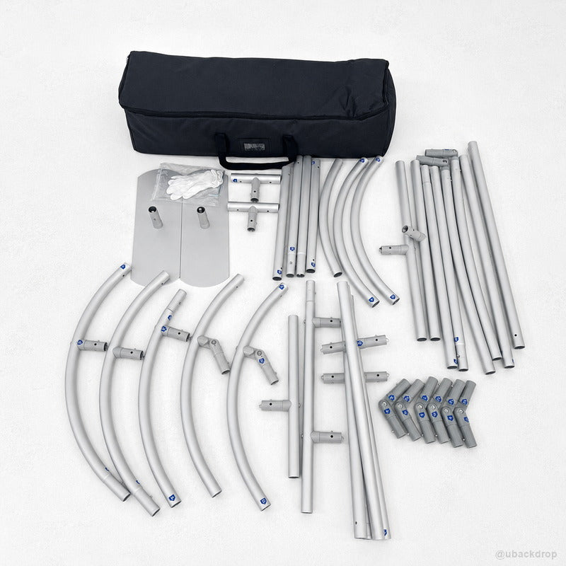 Portable curved wedding arch frame backdrop hardware kit