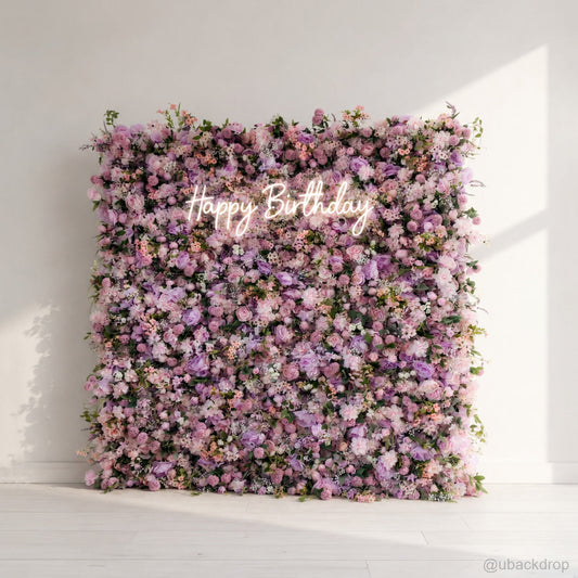 purple-blush-flower-wall-with-sign-backdrop-for-wedding-party-event