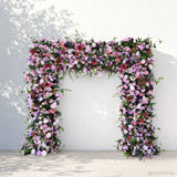 7D Purple Fabric Artificial Flower Wall Arch Wedding Party Decoration