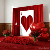 Red Shiny Hearts Inflatable Mirror Ball Reusable Big Bubble Balloon