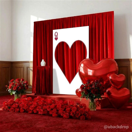 Red Shiny Hearts Inflatable Mirror Ball Reusable Big Bubble Balloon