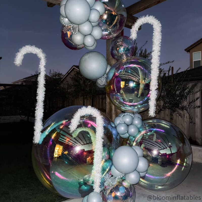 Rainbow Color Inflatable Mirror Ball Reusable Big Bubble Balloon-ubackdrop