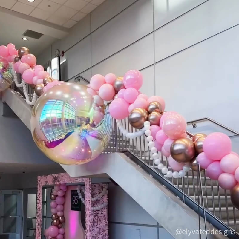 Rainbow Color Inflatable Mirror Ball Reusable Big Bubble Balloon-ubackdrop