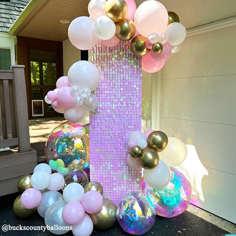 Rainbow Color Inflatable Mirror Ball Reusable Big Bubble Balloon-ubackdrop