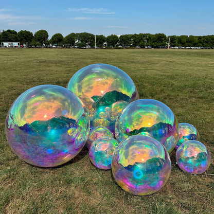 Rainbow Color Inflatable Mirror Ball Reusable Big Bubble Balloon-ubackdrop