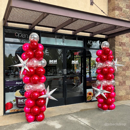 9.8ft Adjustable Balloon Column Stands Pair for Events-ubackdrop