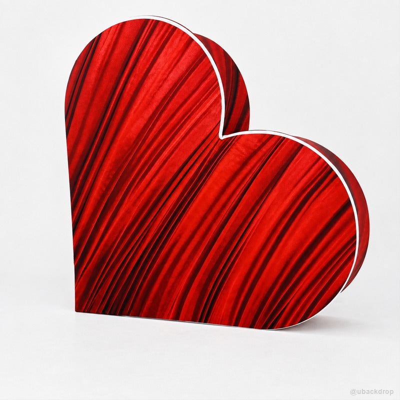 Red double heart layered party stand wedding photo backdrop