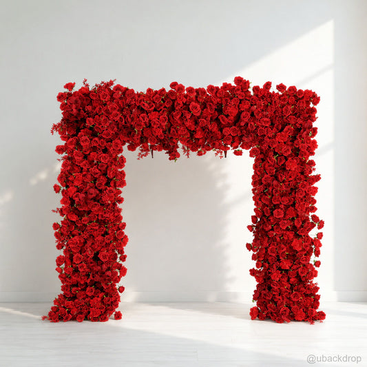red-floral-arch-stand-backdrop-for-wedding-party-event