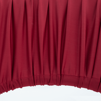 7x8ft Oval Cutout Square Ruched Fabric Backdrop Stand for Events-ubackdrop