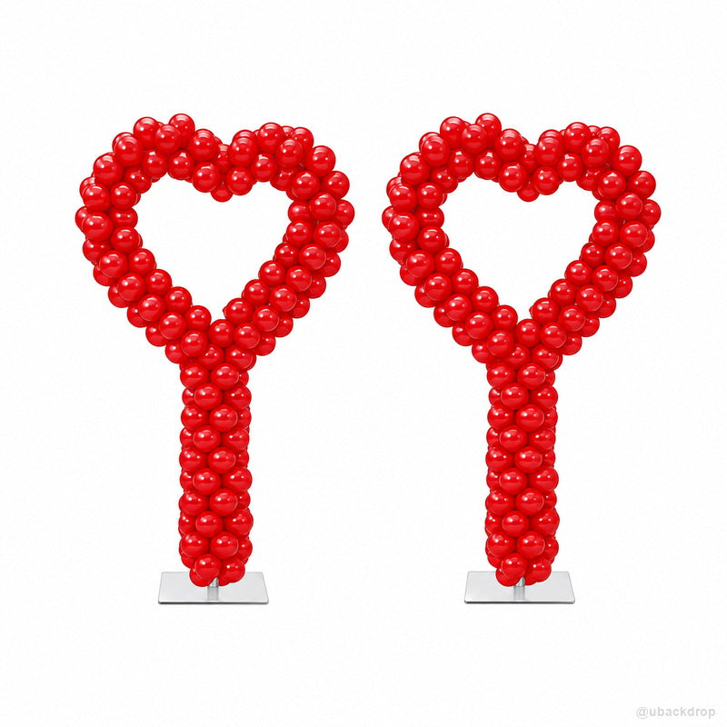 Red heart balloon frame party stand valentines event display
