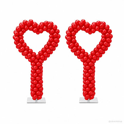 Red heart balloon frame party stand valentines event display