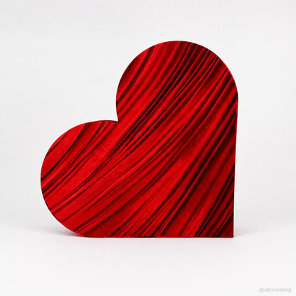 Red heart party stand modern valentine event photo backdrop