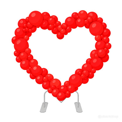6.5ft Heart Balloon Arch Stand for Weddings & Romantic Events-ubackdrop