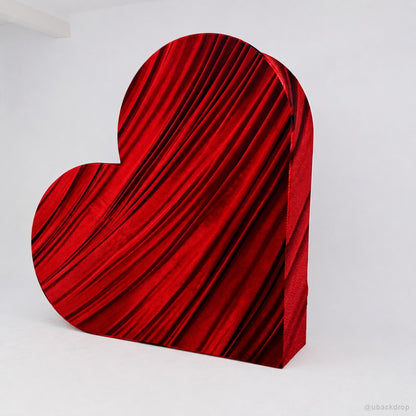 Red heart shaped party stand romantic wedding photo backdrop