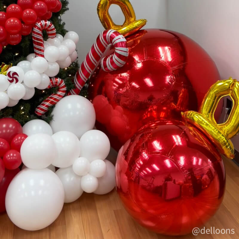 Red Inflatable Mirror Ball for Party & Holiday Displays