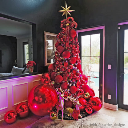 Red Inflatable Mirror Ball Reusable Big Bubble Balloon-ubackdrop