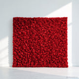 Full Red Roses Fabric Flower Wall For Wedding Arrangement Romantic Atmosphere