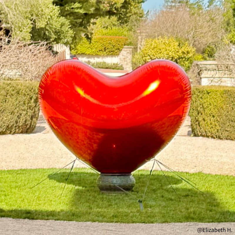 Red Shiny Hearts Inflatable Mirror Ball Reusable Big Bubble Balloon-ubackdrop