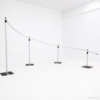 Reverse curved pipe drapery frame party backdrop hardware