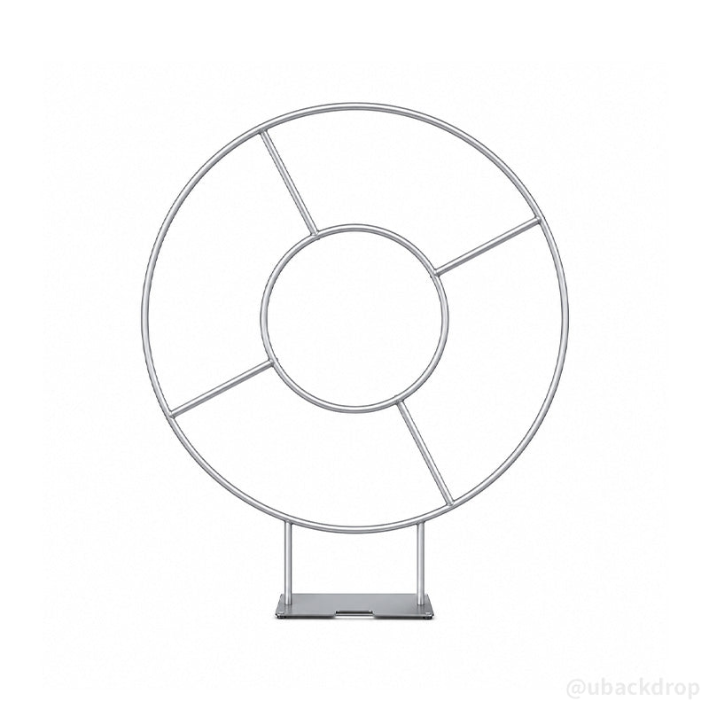 6.5ft Luxury Double Round Concentric Circle Backdrop Stand for Events-ubackdrop