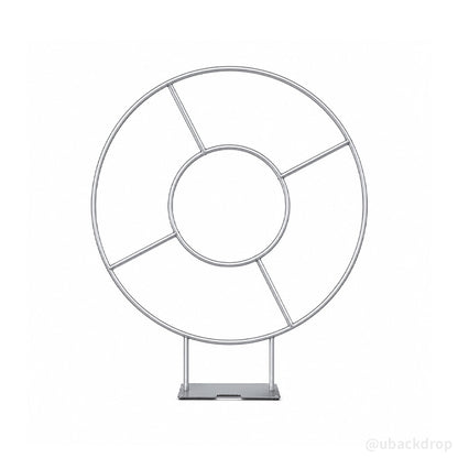 6.5ft Luxury Double Round Concentric Circle Backdrop Stand for Events-ubackdrop