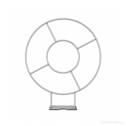 6.5ft Luxury Double Round Concentric Circle Backdrop Stand for Events-ubackdrop